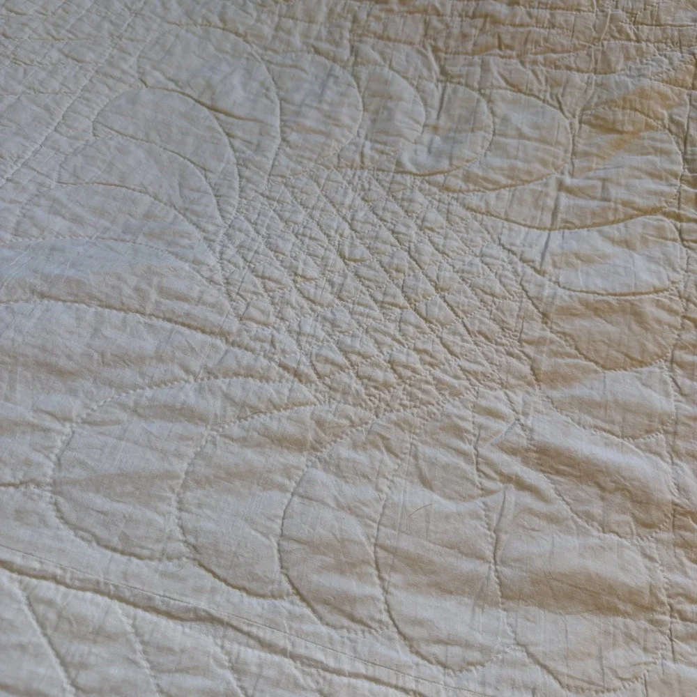 Vintage Hand-Stitched 8 Point‎ Blazing Lone Star Quilt Rainbow Depression Era